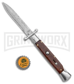 AKC Swinguard 9" Snakewood (Damascus Bayonet Blade) -Gerber Knives Store AKC Swinguard 9in Snakewood Damascus Bayo GX 4274 jr bottlecap large