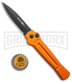 AKC X-treme Ace Automatic Knife - Orange -Gerber Knives Store AKC X treme Ace Auto Orange Black BHQ 136123 jr bottlecap large