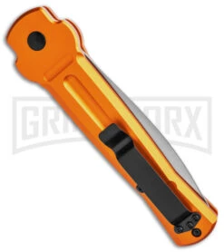 AKC X-treme Ace Orange Automatic Knife - Satin Plain -Gerber Knives Store AKC X treme Ace Auto Orange Satin BHQ 136149 jr side large