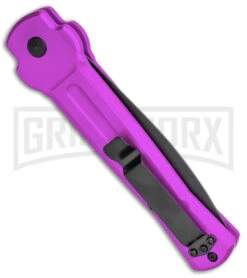 AKC X-treme Ace Purple Automatic Knife - Black Plain -Gerber Knives Store AKC X treme Ace Auto Purple Black BHQ 179221 jr side large