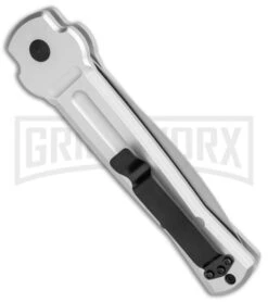 AKC X-treme Ace Silver Automatic Knife - Satin Plain -Gerber Knives Store AKC X treme Ace Auto Silver Satin BHQ 113920 jr side large