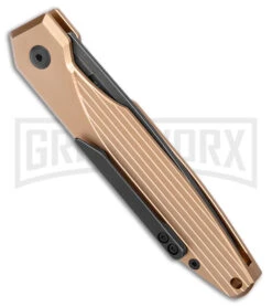 AKC X-treme Dandy Tan Aluminum Automatic Knife - Black Stonewash -Gerber Knives Store AKC X treme Dandy Tan Aluminum Auto Black SW BHQ 176846 jr side large