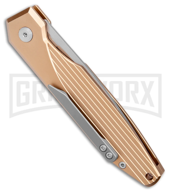 AKC X-treme Dandy Tan Aluminum Automatic Knife (Stonewash) 3 AKC X-treme Dandy Tan Aluminum Automatic Knife (Stonewash) - Image 3