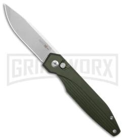 AKC X-treme Dandy Green Aluminum Automatic Knife - SW Plain