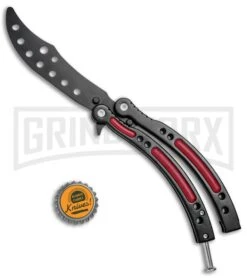 Andux CS Red/Black Balisong Butterfly Trainer - Black Holes -Gerber Knives Store Andux C S Red Black Balisong Butterfly Trainer Black Holes AB000930 BP 24578 jr bottlecap large