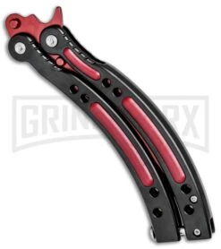 Andux CS Red/Black Balisong Butterfly Trainer - Red Plain -Gerber Knives Store Andux C S Red Black Balisong Butterfly Trainer Red Plain A0002538 BP 24571 jr side large