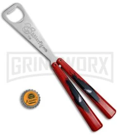BB Barfly Deadpool Bottle Opener Butterfly Trainer -Gerber Knives Store BB Barfly Bottle Opener Butterfly Trainer Deadpool BHQ 83041 jr bottlecap large