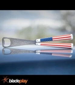 BB Barfly USA Flag Bottle Opener Butterfly Trainer - Satin 4TH18 -Gerber Knives Store BB Barfly Bottle Opener Butterfly Trainer USA Flag BHQ 68442 jr lifestyle large