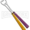 BB Barfly Pro Purple/Yellow Bottle Opener Butterlfy Trainer