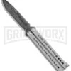 Bear Ops Bear Song VIII Gray Butterfly Knife - Bayonet Damascus Plain