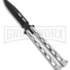 Bear & Son Knives 15 Stainless Steel Butterfly Knife - Spear Point Black Plain