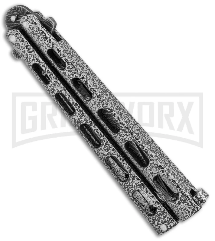 Bear & Son 115DSV Silver Vein Butterfly Knife - Damascus Plain 3 Bear & Son 115DSV Silver Vein Butterfly Knife - Damascus Plain - Image 3