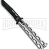 Bear & Son Knives 15 Stainless Steel Butterfly Knife - Tanto Black Plain