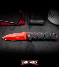 Boker Kalashnikov Black Widow Automatic Knife - D2 Dagger Red Plain -Gerber Knives Store Boker Black Widow Kalashnikov Dagger Automatic Knife Red BHQ92706 kp steel web large