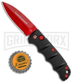 Boker Mini Kalashnikov Black Automatic Knife - Red Plain 7 Boker Mini Kalashnikov Black Automatic Knife - Red Plain -Gerber Knives Store Boker Black Widow Mini Kalashnikov Auto Dagger Red 01KALS57NSOI BHQ 96966 jr bottlecap update large