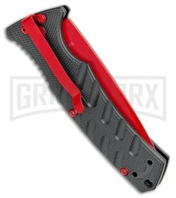 Boker Plus Black Widow Strike Automatic Knife - Drop Point Red -Gerber Knives Store Boker Black Widow Strike Drop DP Black Red 01BO434NSOI BHQ 97030 jr side large