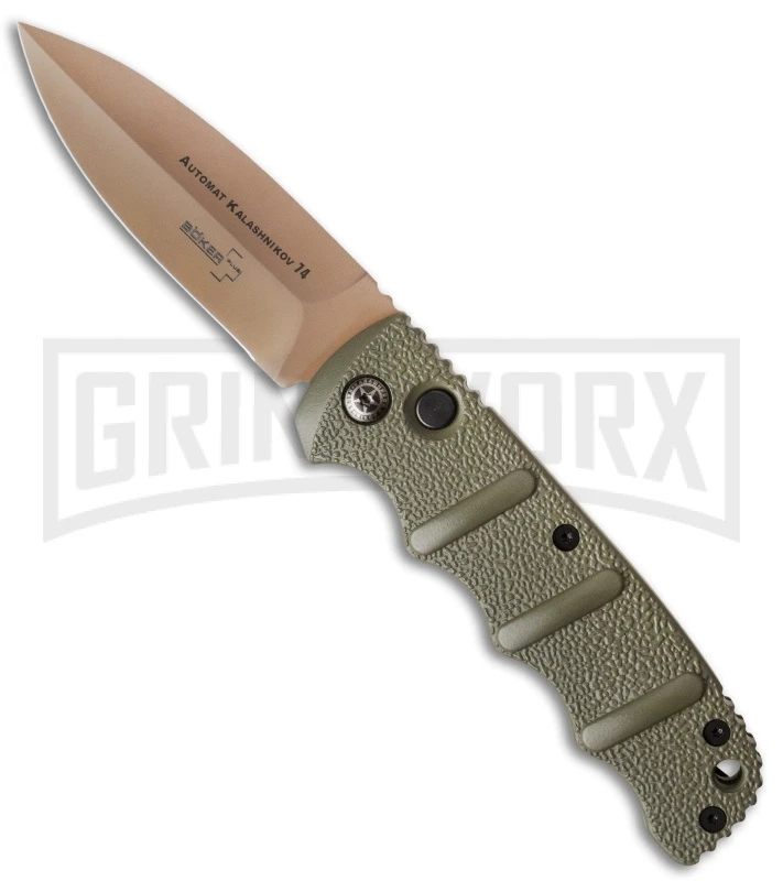 Boker Kalashnikov Desert Warrior Dagger Automatic Knife - Copper Plain 1 Boker Kalashnikov Desert Warrior Dagger Automatic Knife - Copper Plain