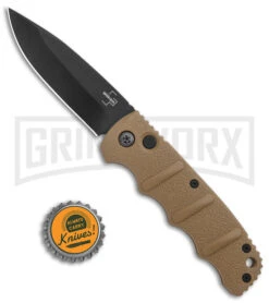 Boker Kalashnikov Coyote Brown Automatic Knife - Drop Point Black Plain -Gerber Knives Store Boker Kalashnikov Auto Coyote D2 Black BHQ 144762 jr bottlecap large