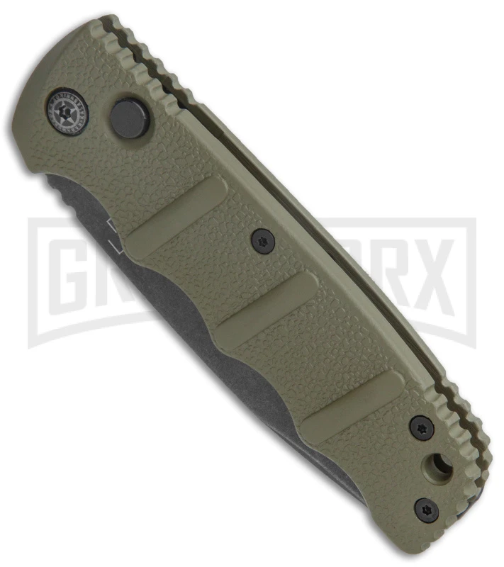 Boker Kalashnikov OD Green Automatic Knife - Drop Point Smokewash Plain 2 Boker Kalashnikov OD Green Automatic Knife - Drop Point Smokewash Plain - Image 2