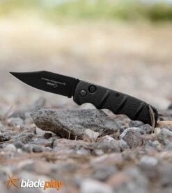 Boker Kalashnikov Black Bowie Automatic Knife - D2 Black Plain -Gerber Knives Store Boker Kalashnikov Bowie Auto Black Black 01KALS76BN BHQ 17111 jr lifestyle large