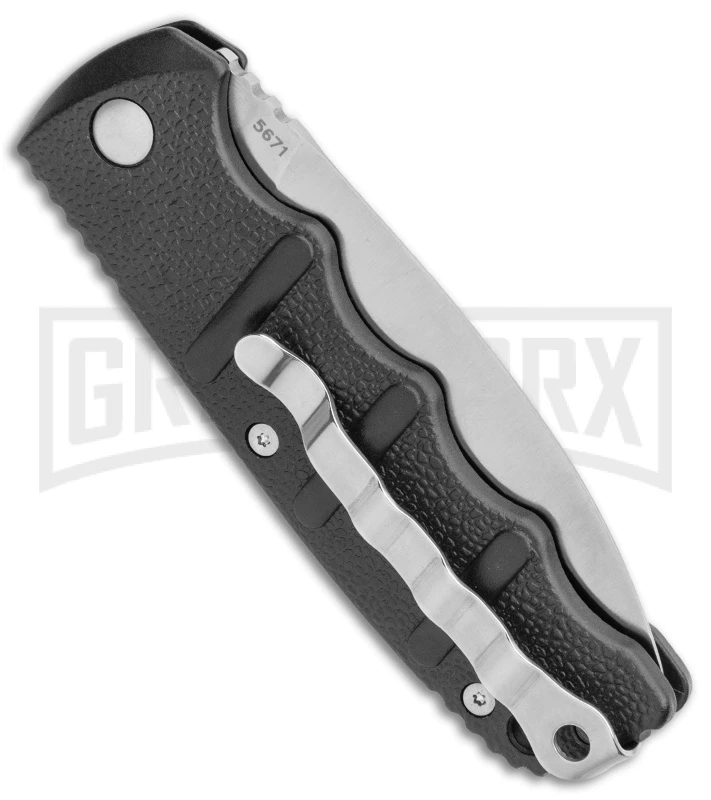 Boker Kalashnikov Black Automatic Knife - D2 Satin Plain 3 Boker Kalashnikov Black Automatic Knife - D2 Satin Plain - Image 3