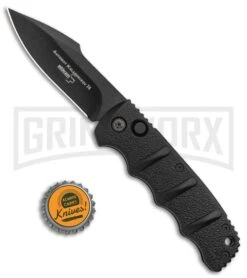 Boker Kalashnikov Automatic Knife - Harpoon Black Plain -Gerber Knives Store Boker Kalashnikov Harpoon Auto Black Black KALS53NSOI BHQ 95957 jr bottlecap large