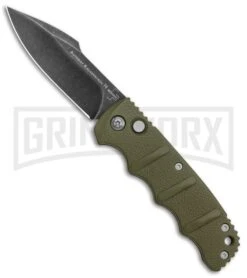 Boker Kalashnikov OD Green Automatic Knife - D2 Harpoon Smokewash Plain