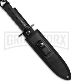 Boker Magnum 02MB935 Survivalist Fixed Blade - Black Plain -Gerber Knives Store Boker Magnum Survivalist Black 02MB935 BHQ 49549 jr sheath large