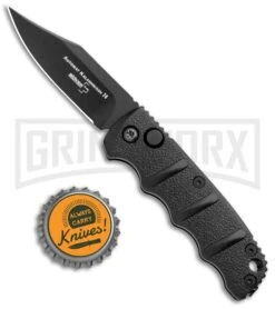 Boker Mini Kalashnikov Black Bowie Automatic Knife - Black Plain -Gerber Knives Store Boker Mini Kalashnikov Bowie Auto Black BHQ 96965 jr bottlecap large