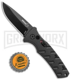 Boker Mini Strike Automatic Knife Black - Drop Point Black Plain 7 Boker Mini Strike Automatic Knife Black - Drop Point Black Plain -Gerber Knives Store Boker Mini Strike Auto Black Black 01BO436NSOI BHQ 99629 jr bottlecap large