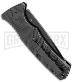 Boker Mini Strike Automatic Knife Black - Drop Point Black Plain 6 Boker Mini Strike Automatic Knife Black - Drop Point Black Plain -Gerber Knives Store Boker Mini Strike Auto Black Black 01BO436NSOI BHQ 99629 jr side large
