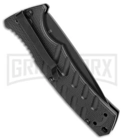 Boker Plus Strike Automatic Knife - Drop Point Black Plain -Gerber Knives Store Boker Plus Strike Bowie Auto Black 01BO433NSOI BHQ 97031 jr side large