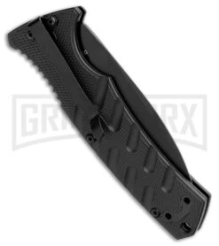 Boker Plus Strike Manual Knife - Dagger Black Plain -Gerber Knives Store Boker Plus Strike Dagger Auto Black Black 01BO428NSOI BHQ 97035 jr side large 1