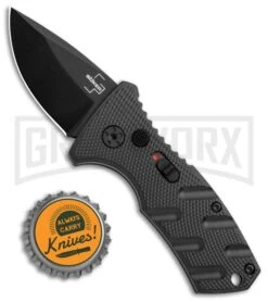 Boker Stubby Strike Black Automatic Knife CA Legal - Black -Gerber Knives Store Boker Stubby Strike CA Legal Auto Black 01BO441NSOI BHQ 99647 jr bottlecap large