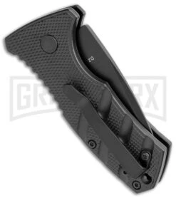 Boker Stubby Strike Black Automatic Knife CA Legal - Black -Gerber Knives Store Boker Stubby Strike CA Legal Auto Black 01BO441NSOI BHQ 99647 jr side large
