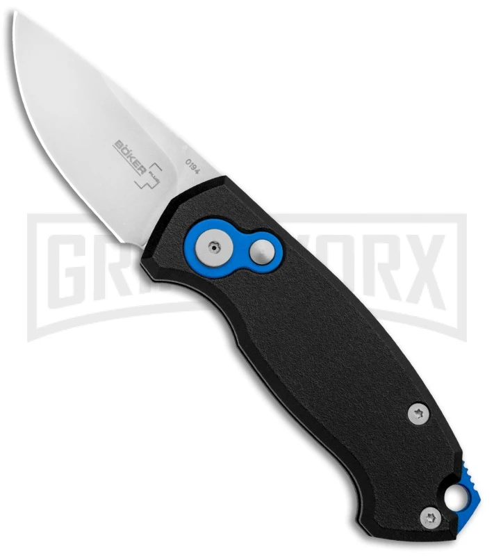 Boker Vox Kompakt CA Legal Automatic Knife - Drop Point Stonewash Plain 1 Boker Vox Kompakt CA Legal Automatic Knife - Drop Point Stonewash Plain
