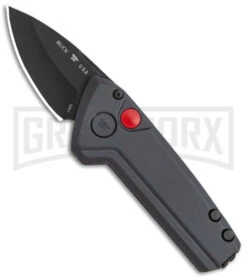 Buck Knives Buck Deploy Gray Mini Automatic Knife - Black Plain