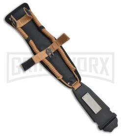 Camillus Blackfoot Brown Fixed Blade Knife - Black Plain -Gerber Knives Store Camillus Blackfoot brown black BHQ 43020 er spine large