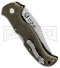 Cold Steel Bush Ranger Lite OD Green GFN Rocker Lock Knife - Satin Plain -Gerber Knives Store Cold Steel Bush Ranger Lite Rocker Lock OD Green GFN Satin 21A BHQ 80429 jr side large