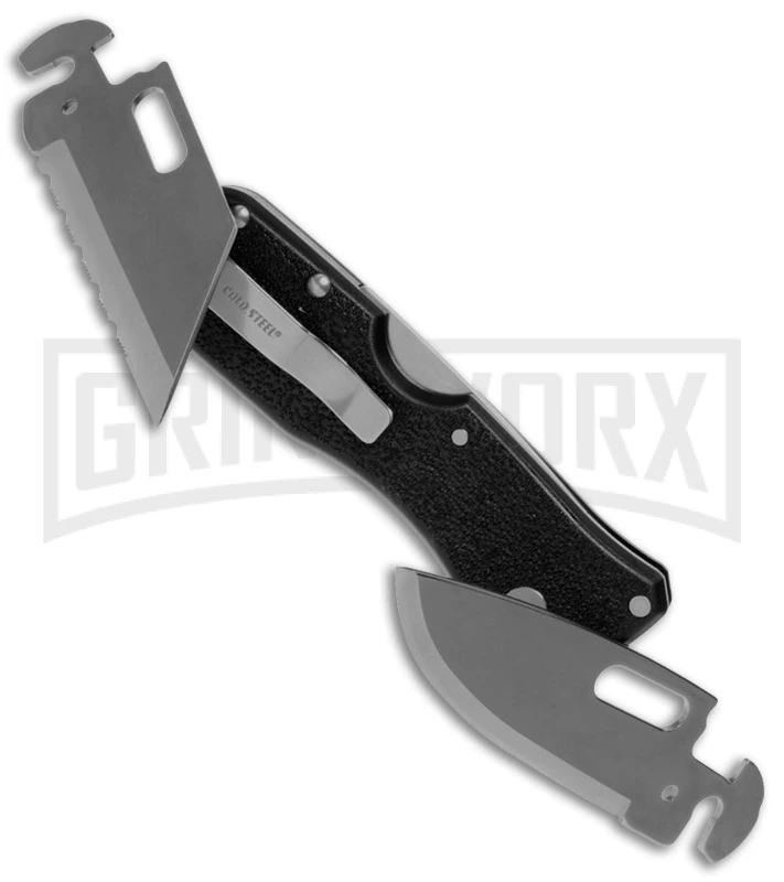 Cold Steel Click-N-Cut Black G10 Folder - Stonewash Serr 4 Cold Steel Click-N-Cut Black G10 Folder - Stonewash Serr - Image 4