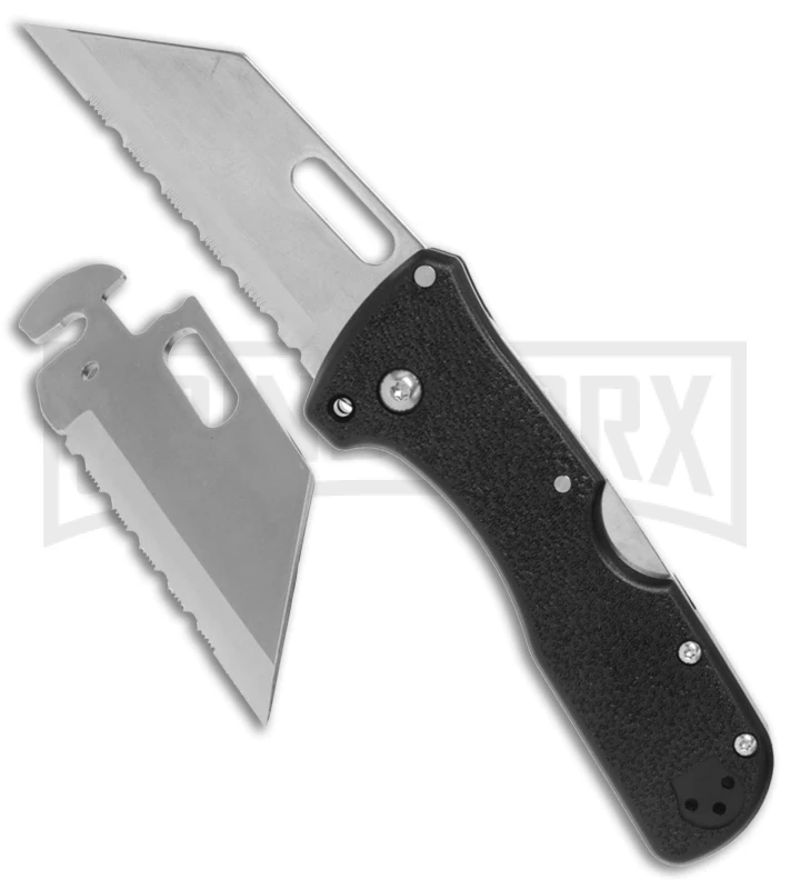 Cold Steel Click-N-Cut Black G10 Folder - Stonewash Serr 1 Cold Steel Click-N-Cut Black G10 Folder - Stonewash Serr