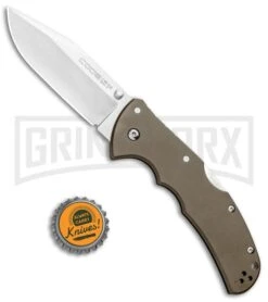 Cold Steel Code-4 Clip Point Folding Knife - Satin Plain 8 Cold Steel Code-4 Clip Point Folding Knife - Satin Plain -Gerber Knives Store Cold Steel Code 4 CP LB Satin 58PC BHQ 15397 jr bottlecap large