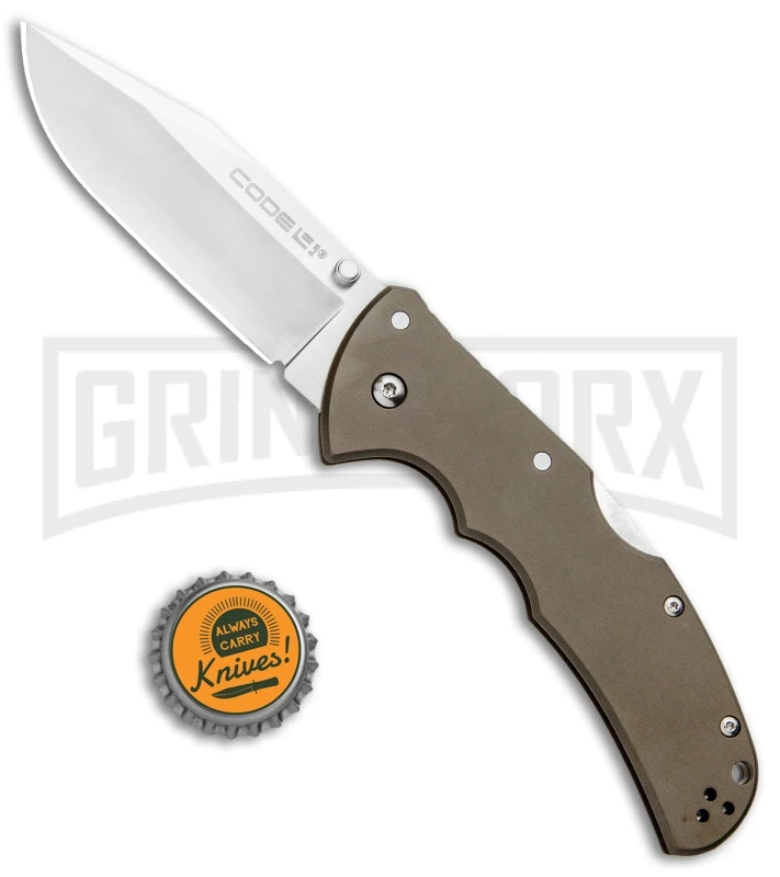 Cold Steel Code-4 Clip Point Folding Knife - Satin Plain 4 Cold Steel Code-4 Clip Point Folding Knife - Satin Plain - Image 4