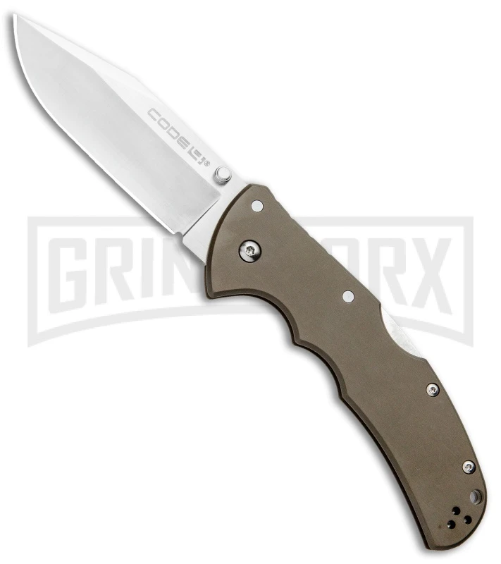 Cold Steel Code-4 Clip Point Folding Knife - Satin Plain 1 Cold Steel Code-4 Clip Point Folding Knife - Satin Plain