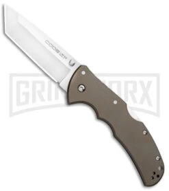 Cold Steel Code-4 Gun Metal Aluminum Tanto Lockback Knife - Satin Plain