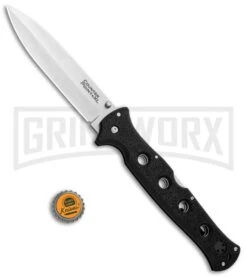 Cold Steel Counter Point XL Folding Knife - Satin Plain AUS-10A -Gerber Knives Store Cold Steel Counter Point XL Black Griv Ex 10AA BHQ 83389 jr bottlecap large