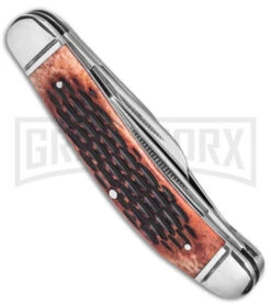 Cold Steel Gentleman's Stockman Jigged Bone Slip Joint Knife (2.5" Satin) -Gerber Knives Store Cold Steel Gentlemans Stockman Slip Joint Knife jigged Bone 2in Satin BHQ 140029 td side large