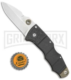Cold Steel Grik Black GFN Tri-Ad Lock Knife - Satin Plain -Gerber Knives Store Cold Steel Grik Tri Ad LB GFN 28E BHQ 52023 jr bottlecap 2 large