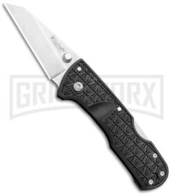 Cold Steel Kiridashi Black GFN Tri-Ad Lock Knife - Stonewash Plain
