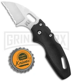 Cold Steel Black Mini Tuff Lite Pocket Knife - Satin Full Serr -Gerber Knives Store Cold Steel Mini Tuff Lite Tri Ad Lock Satin Full Serr 20MTS BHQ 49422 jr bottlecap large